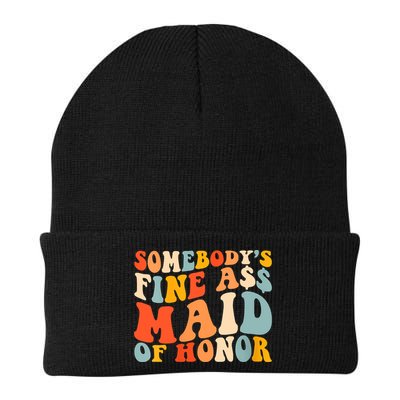Somebodys Fine Ass Maid Of Honor Funny Retro Groovy Beanie