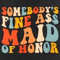 Somebodys Fine Ass Maid Of Honor Funny Retro Groovy Golf Towel