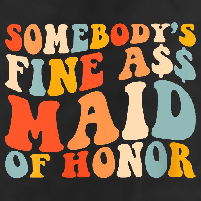 Somebodys Fine Ass Maid Of Honor Funny Retro Groovy Golf Towel
