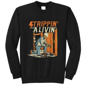 Stripping For A Living Funny Electrician Humor Sweatshirt