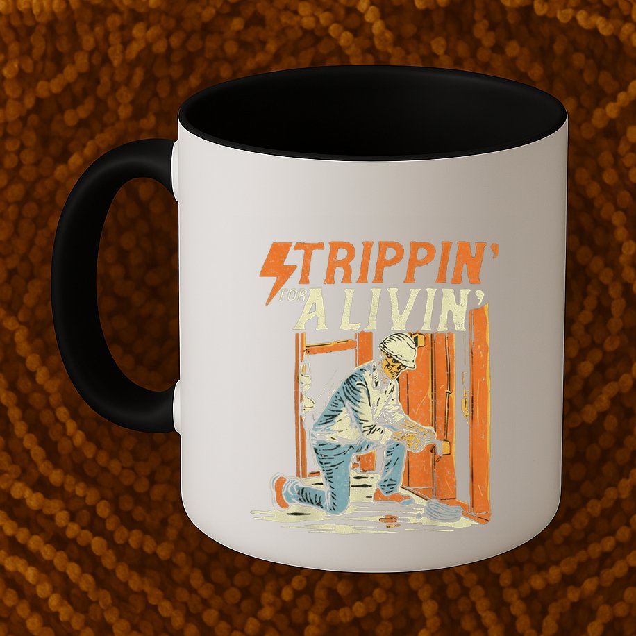 Stripping For A Living Funny Electrician Humor Mug