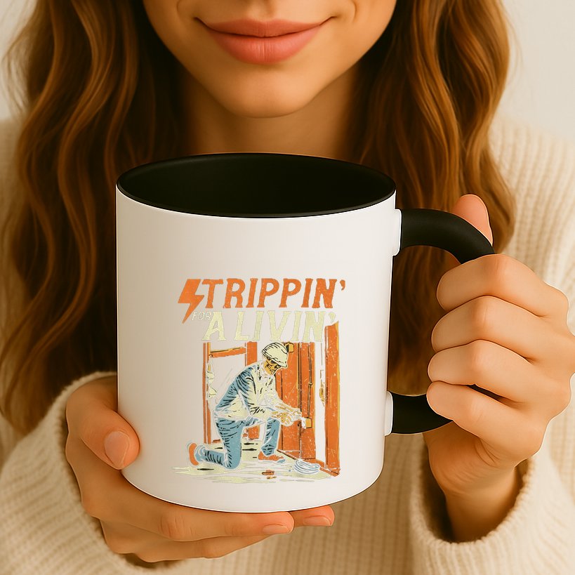 Stripping For A Living Funny Electrician Humor Mug