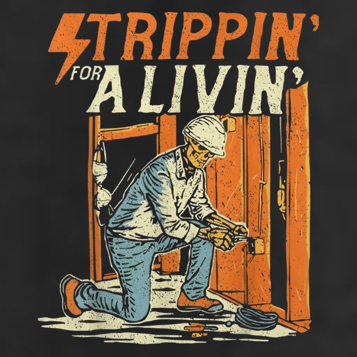 Stripping For A Living Funny Electrician Humor Beanie