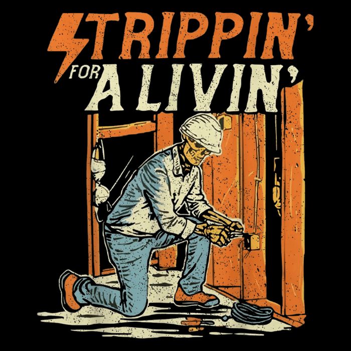 Stripping For A Living Funny Electrician Humor 16 in Basic Backpack