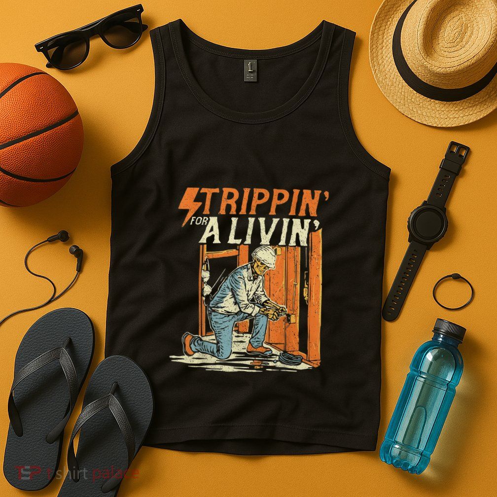 Stripping For A Living Funny Electrician Humor Tank Top