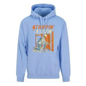 Stripping For A Living Funny Electrician Humor Unisex Surf Hoodie