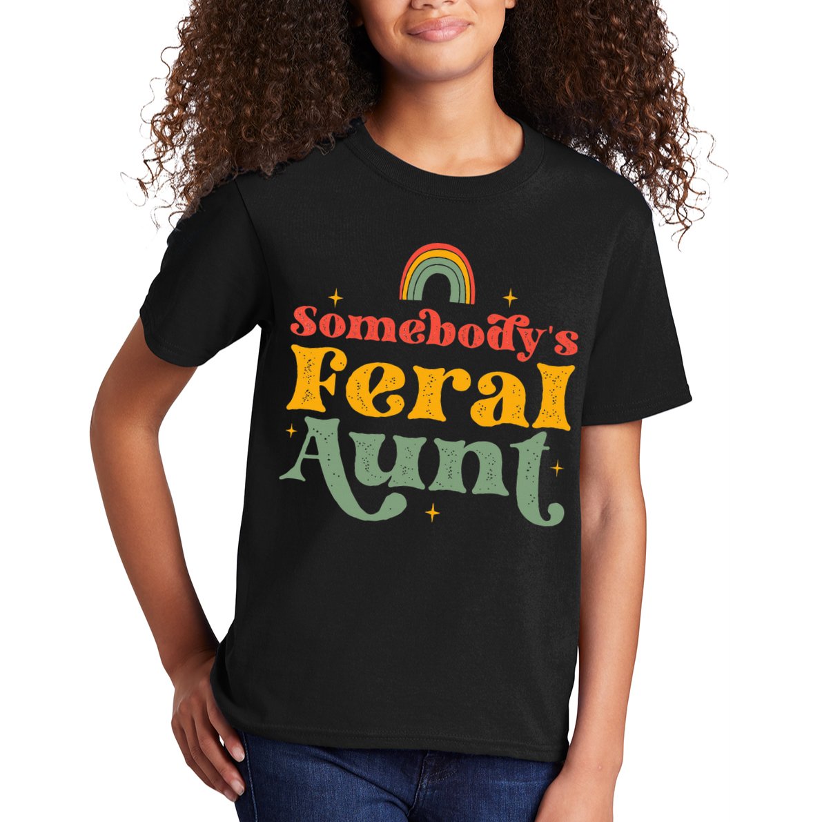 Somebody's Feral Aunt   Kids T-Shirt