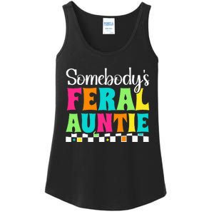 Somebody's Feral Aunt Mothers Day Colorful Auntie Ladies Essential Tank