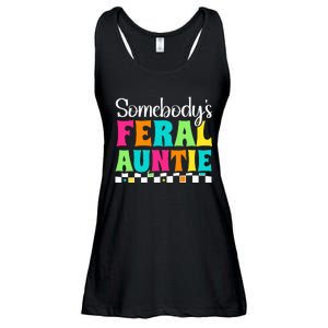 Somebody's Feral Aunt Mothers Day Colorful Auntie Ladies Essential Flowy Tank