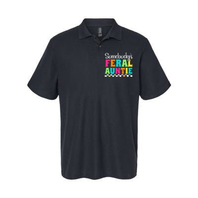 Somebody's Feral Aunt Mothers Day Colorful Auntie Softstyle Adult Sport Polo