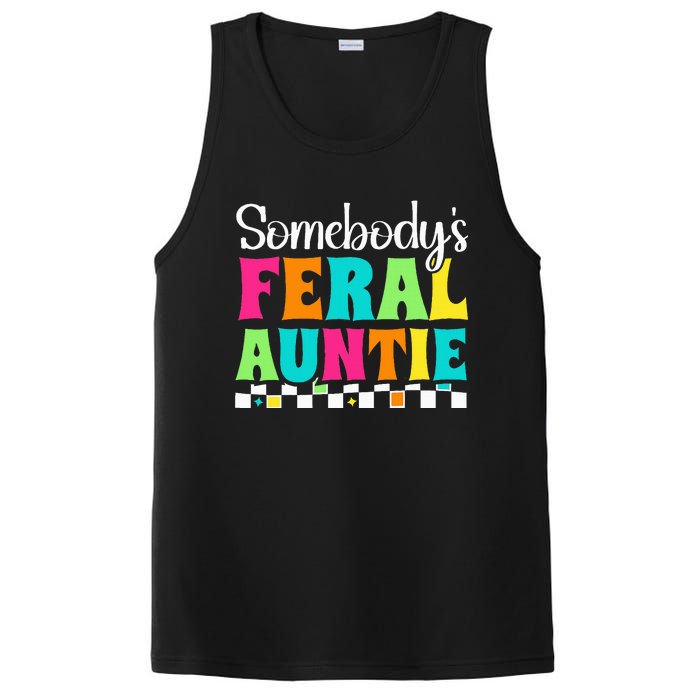 Somebody's Feral Aunt Mothers Day Colorful Auntie PosiCharge Competitor Tank