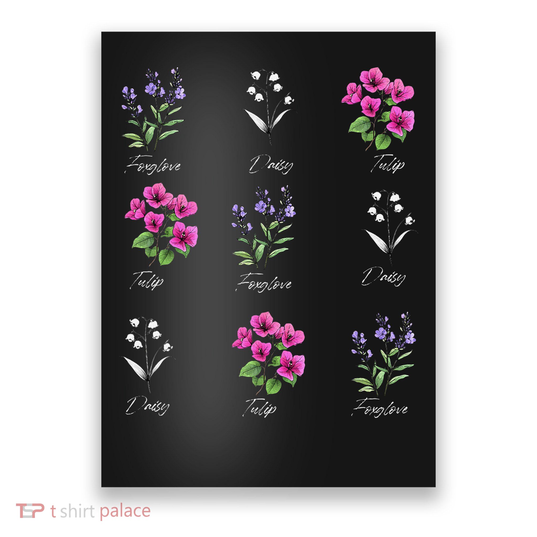 Subtle Floral Anti Trump Flowers Poho Foxglove Daisy Tulip Poster