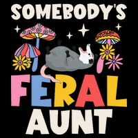 Somebody's Feral Aunt Opossum Wild Auntie Groovy Mushroom Long Sleeve Shirt