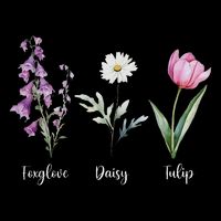 Subtle Floral Anti Trump Flowers Foxglove Daisy Tulip Funny Doggie Tank