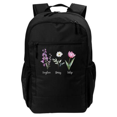 Subtle Floral Anti Trump Flowers Foxglove Daisy Tulip Funny Backpack