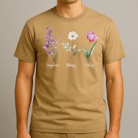 Subtle Floral Anti Trump Flowers Foxglove Daisy Tulip Funny T-Shirt