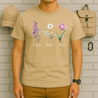 Subtle Floral Anti Trump Flowers Foxglove Daisy Tulip Funny T-Shirt