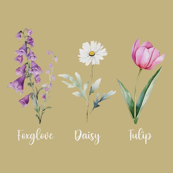 Subtle Floral Anti Trump Flowers Foxglove Daisy Tulip Funny T-Shirt