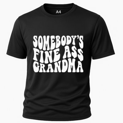 SomebodyS Fine Ass Grandma Funny Cooling Performance Crew T-Shirt