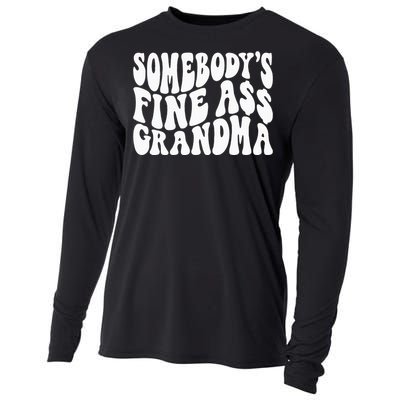 SomebodyS Fine Ass Grandma Funny Cooling Performance Long Sleeve Crew