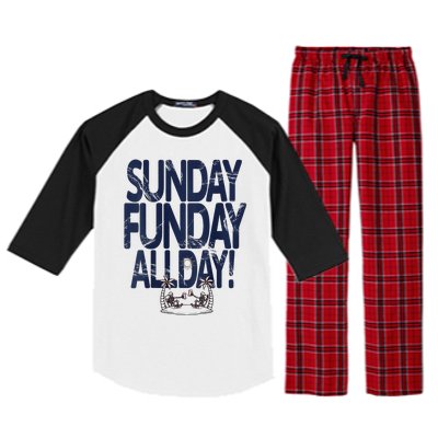 Sunday Funday All Day Raglan Sleeve Pajama Set