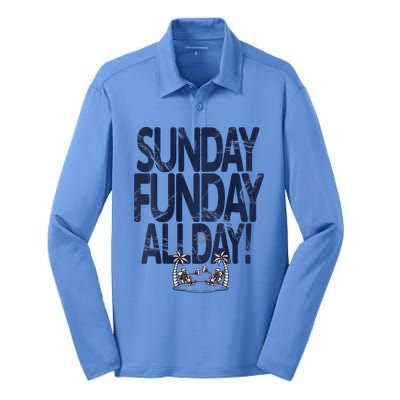 Sunday Funday All Day Silk Touch Performance Long Sleeve Polo