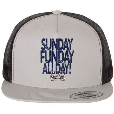 Sunday Funday All Day Flat Bill Trucker Hat