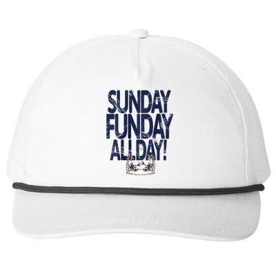 Sunday Funday All Day Snapback Five-Panel Rope Hat