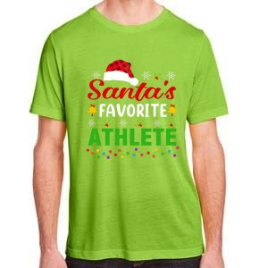 SantaS Favorite Athlete Funny Christmas Athlete Xmas Gift Adult ChromaSoft Performance T-Shirt