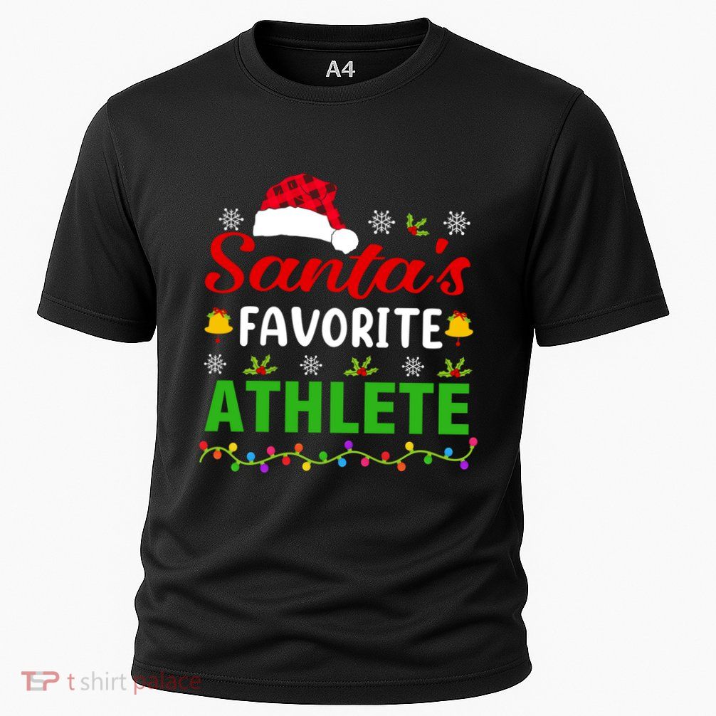 SantaS Favorite Athlete Funny Christmas Athlete Xmas Gift Performance Shirt