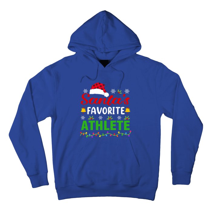 SantaS Favorite Athlete Funny Christmas Athlete Xmas Gift Hoodie