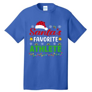 SantaS Favorite Athlete Funny Christmas Athlete Xmas Gift Tall T-Shirt