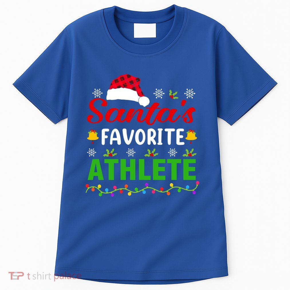 SantaS Favorite Athlete Funny Christmas Athlete Xmas Gift Tall T-Shirt