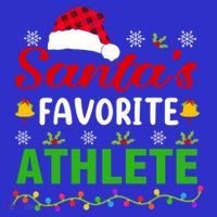 SantaS Favorite Athlete Funny Christmas Athlete Xmas Gift Tall T-Shirt