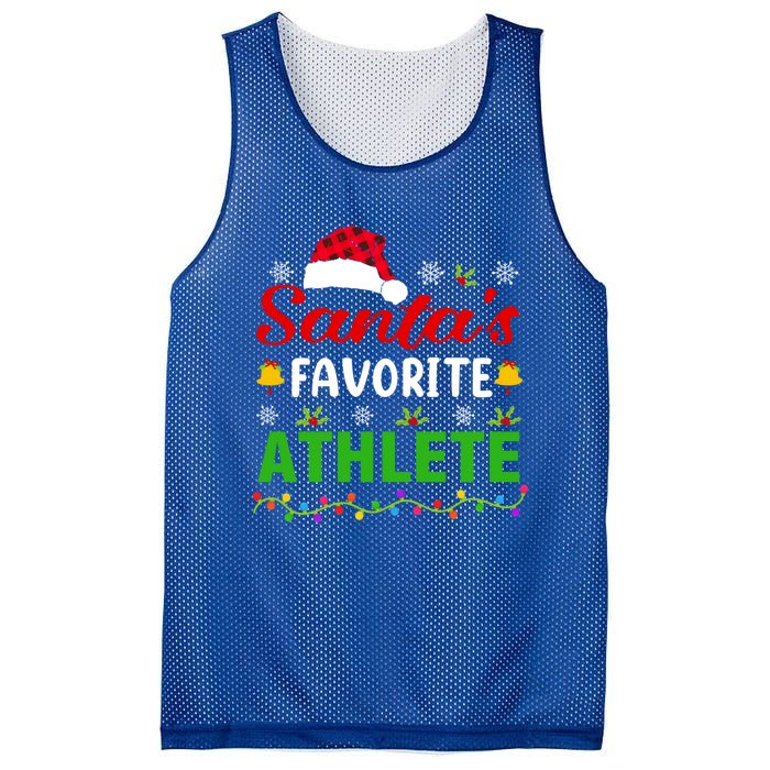 SantaS Favorite Athlete Funny Christmas Athlete Xmas Gift Mesh Reversible Basketball Jersey Tank