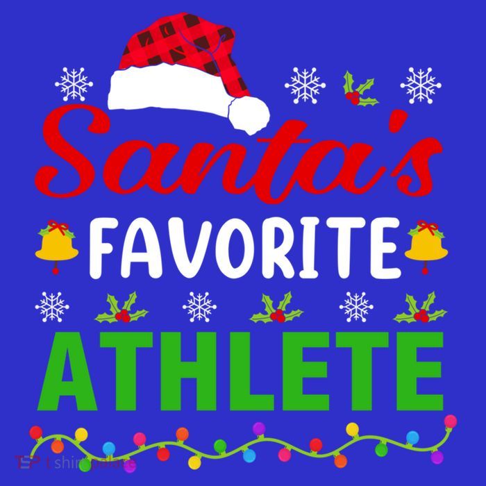 SantaS Favorite Athlete Funny Christmas Athlete Xmas Gift Premium T-Shirt