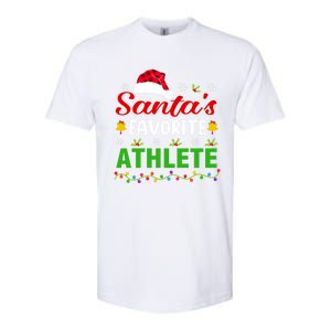 SantaS Favorite Athlete Funny Christmas Athlete Xmas Gift Softstyle CVC T-Shirt