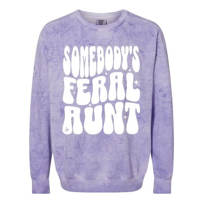 SomebodyS Feral Aunt Colorblast Crewneck Sweatshirt