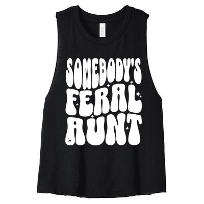 SomebodyS Feral Aunt Women's Racerback Cropped Tank