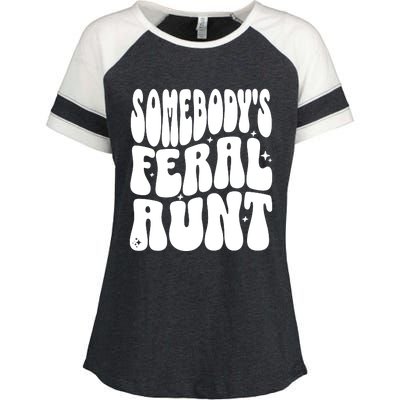 SomebodyS Feral Aunt Enza Ladies Jersey Colorblock Tee