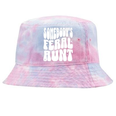 SomebodyS Feral Aunt Tie-Dyed Bucket Hat