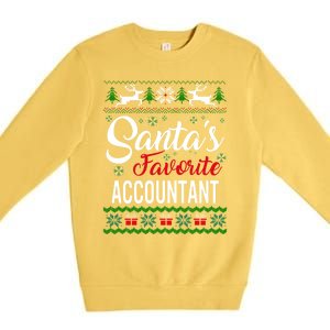 Santas Favorite Accountant Christmas Ugly Family Gift Premium Crewneck Sweatshirt