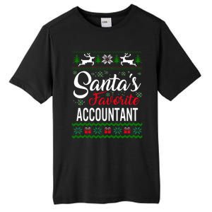 Santas Favorite Accountant Christmas Ugly Family Gift Tall Fusion ChromaSoft Performance T-Shirt