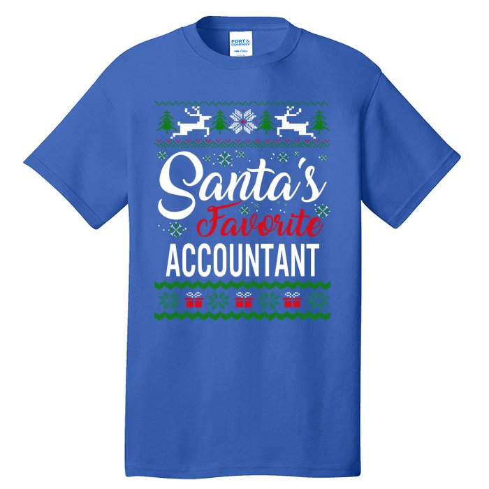 Santas Favorite Accountant Christmas Ugly Family Gift Tall T-Shirt