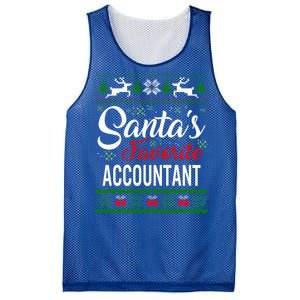 Santas Favorite Accountant Christmas Ugly Family Gift Mesh Reversible Basketball Jersey Tank