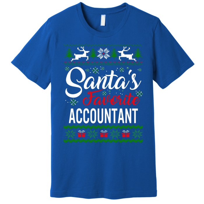 Santas Favorite Accountant Christmas Ugly Family Gift Premium T-Shirt