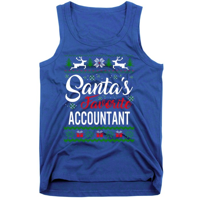 Santas Favorite Accountant Christmas Ugly Family Gift Tank Top