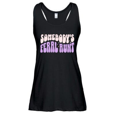 SomebodyS Feral Aunt Ladies Essential Flowy Tank