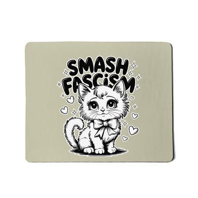 Smash Fascism Antifascism Cat Leftist Resistance Liberal Mousepad