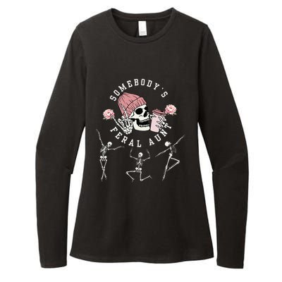 SomebodyS Feral Aunt Aunt Halloween Skeleton Womens CVC Long Sleeve Shirt